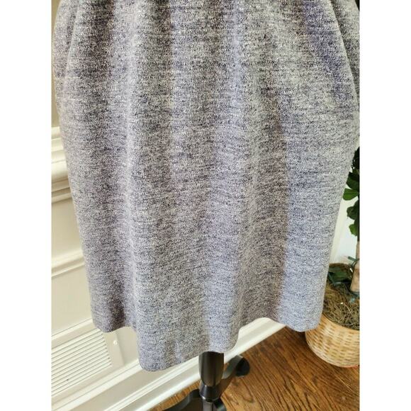 Madewell Women's Solid Gray Cotton Short Sleeve Round Neck Knee Length Dress 4 - Picture 4 of 11